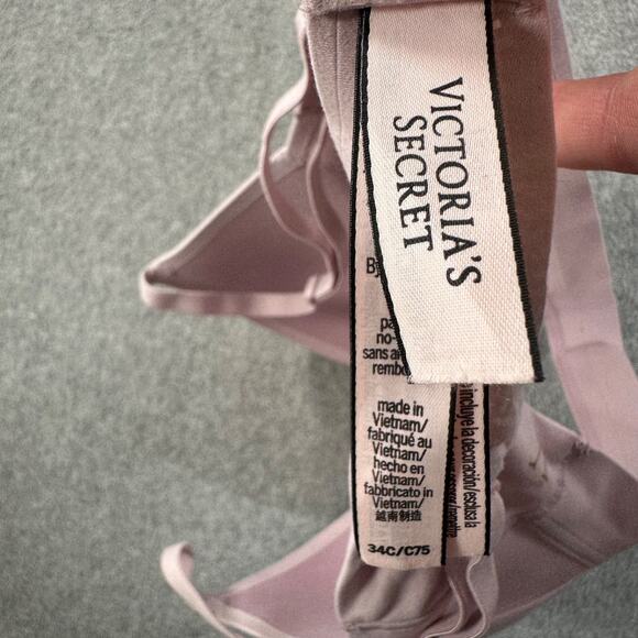 Victoria's Secret Incredible No Wire Padded Bra Women's 34C Light Purple Cutout - Picture 4 of 7